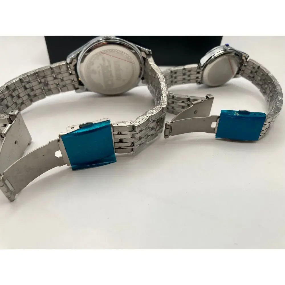 New Longbo His & Hers Quartz Watch Set-Roman Numeral-NIB - New Batteries - WR